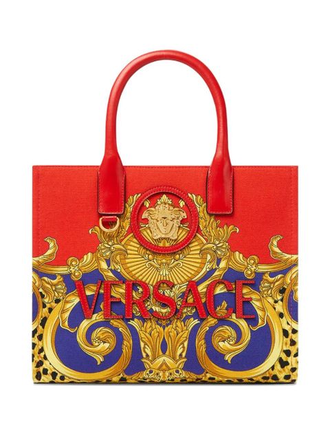 Versace baroque-print tote bag - Red - zdjęcie produktu nr 1
