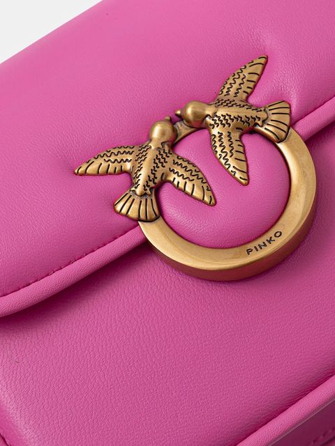Pinko torebka skórzana kolor różowy 104297 A26L