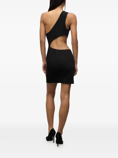 AREA embroidered cut-out mini dress - Black