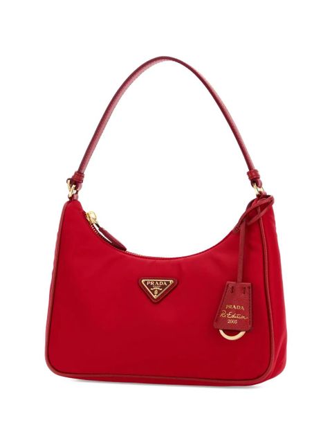Prada mini Re-Edition 2005 logo tote bag - Red