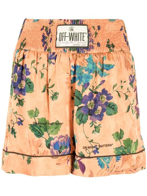 Off-White floral-print shorts - Orange - zdjęcie produktu nr 1