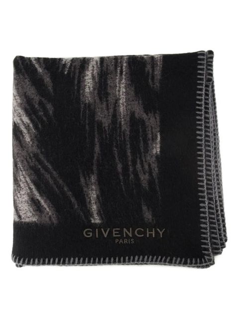Givenchy animal-print jacquard scarf - Black