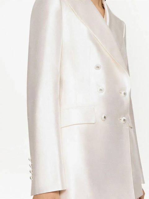 Dolce & Gabbana double-breasted silk blazer - White