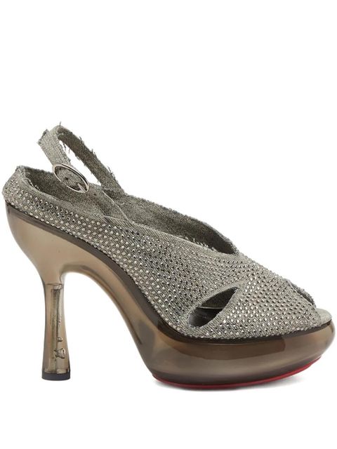 Diesel D-Lake strass-embellished sandals - Grey - zdjęcie produktu nr 1