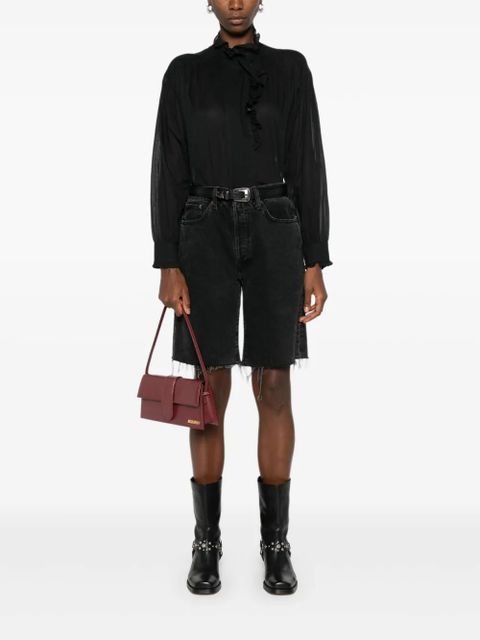 MARANT ÉTOILE Pamiala ruffle-trim blouse - Black