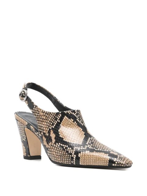 Aeyde slingback snakeskin sandals - Neutrals - zdjęcie produktu nr 2