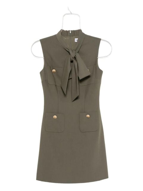 Self-Portrait twill mini dress - Green