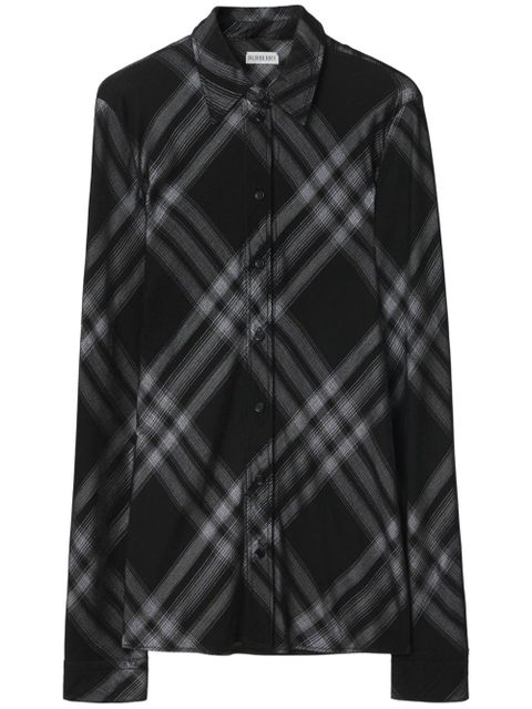 Burberry check-print long-sleeve shirt - Black - zdjęcie produktu nr 1