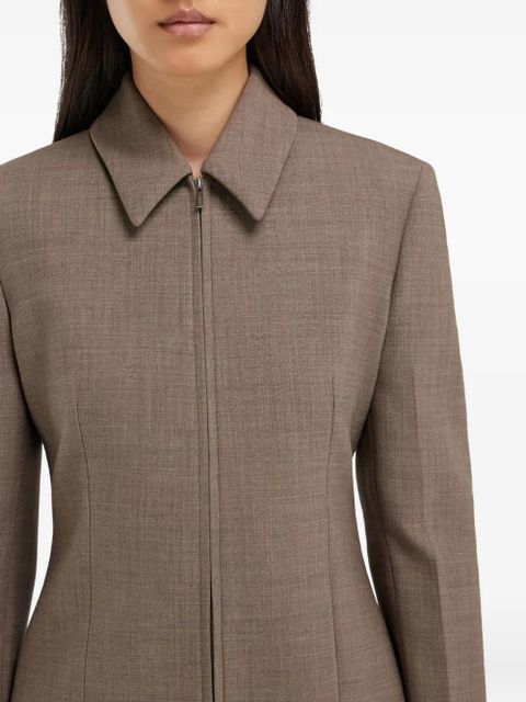 Ferragamo zip-fastening blazer - Brown