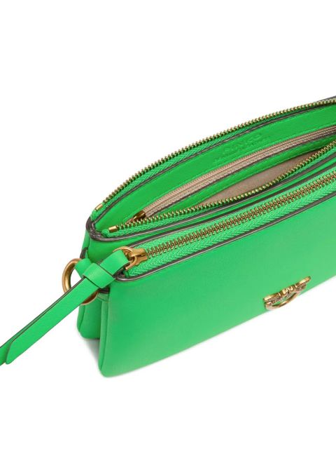 PINKO Love Birds zip-top cross body bag - Green