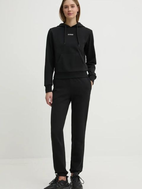 Guess bluza SOFIA damska kolor czarny z kapturem gładka O5RQ02 KCO31 - zdjęcie produktu nr 2