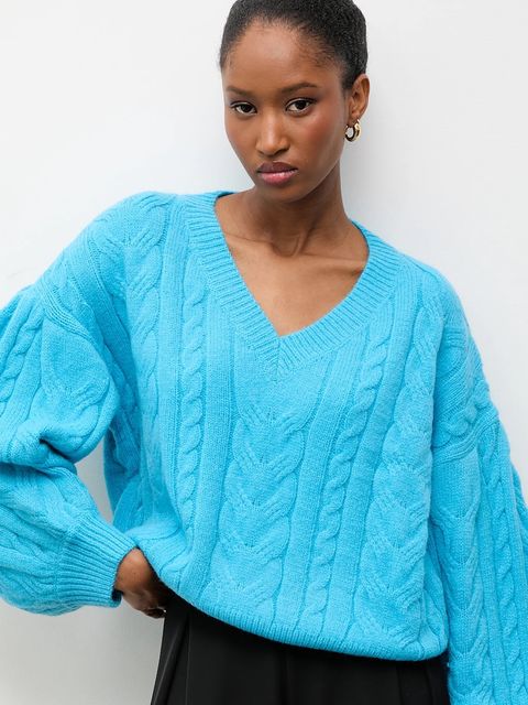 Answear.LAB sweter z wełną damski kolor niebieski ciepły - zdjęcie produktu nr 1