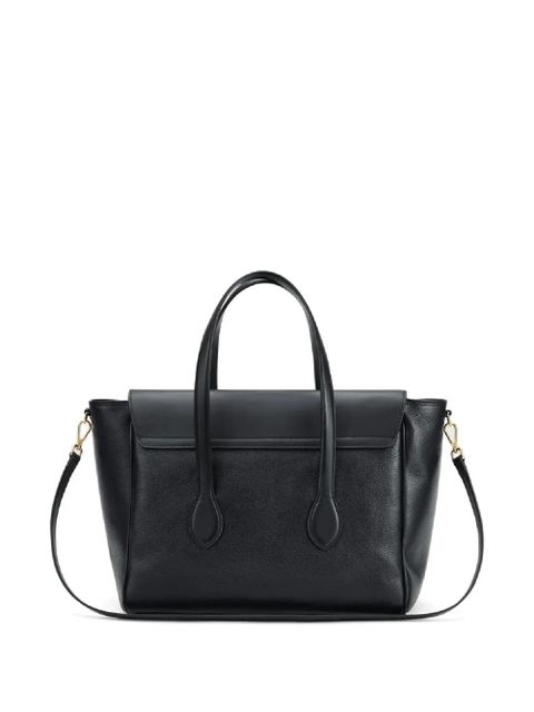 ATP Atelier large Merlara asymmetrical-flap tote bag - Black