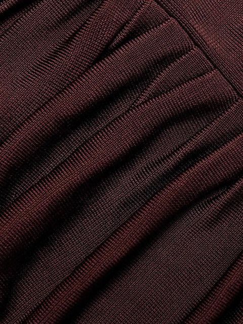 Self-Portrait draped maxi dress - Brown