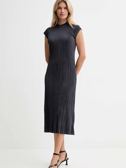 Calvin Klein sukienka kolor szary midi dopasowana LV044E219G - zdjęcie produktu nr 1