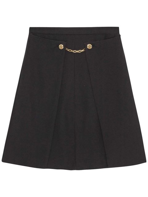 GANNI tailored twill midi skirt - Black - zdjęcie produktu nr 1