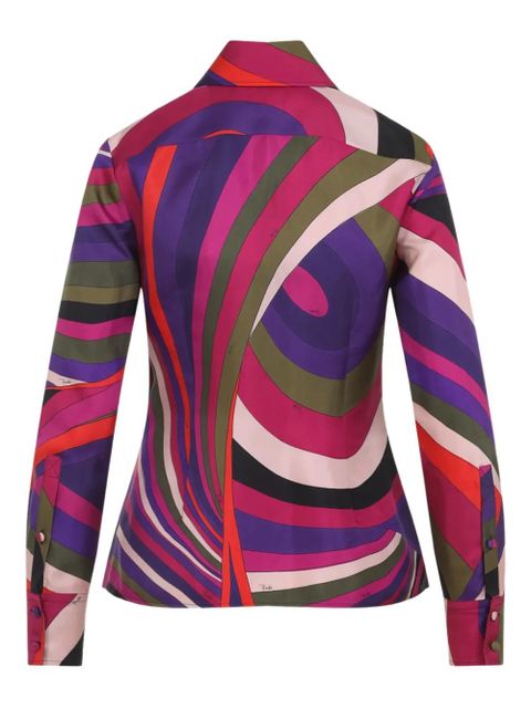 PUCCI abstract-print silk shirt - Purple - zdjęcie produktu nr 2