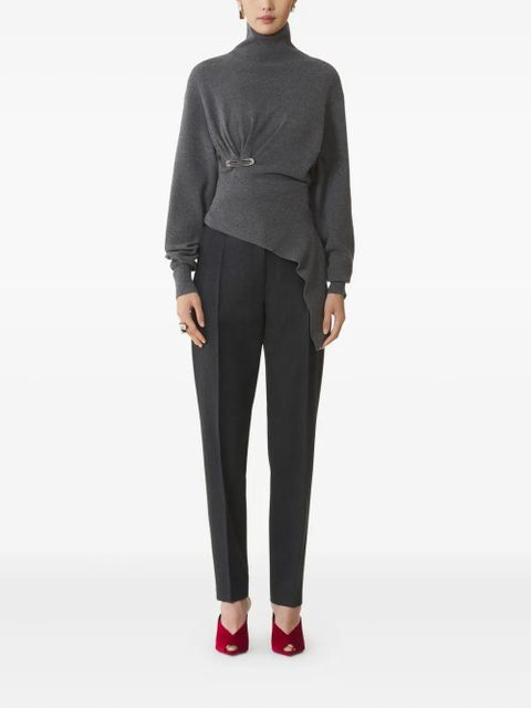 Lanvin safety-pin-detail asymmetric sweater - Grey - zdjęcie produktu nr 2