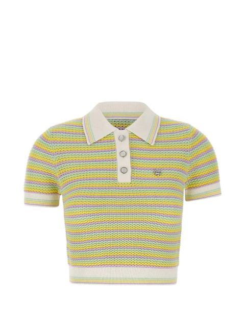 Casablanca Bourgeois striped logo polo shirt - Yellow - zdjęcie produktu nr 1