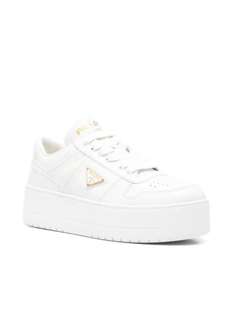 Prada platform logo-patch sneakers - White - zdjęcie produktu nr 2