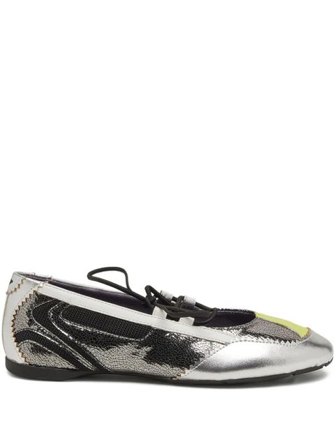 Diesel lace-up ballet flats - Silver - zdjęcie produktu nr 1