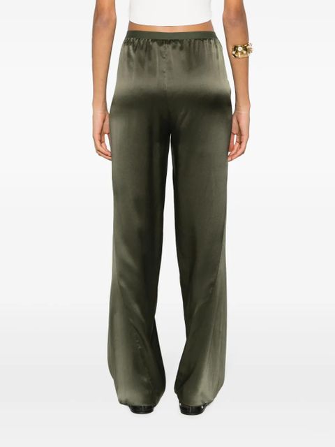 Christopher Esber wide-leg silk trousers - Green
