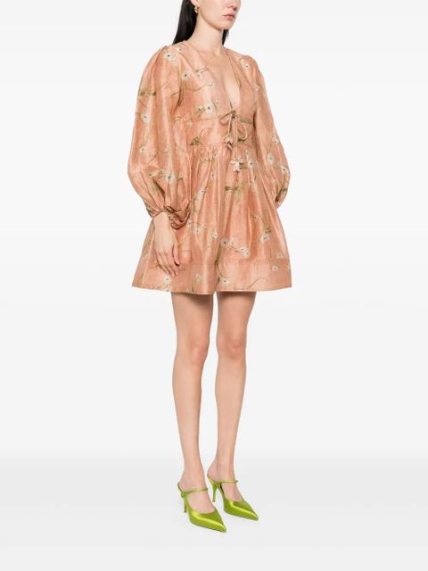 ZIMMERMANN Illuminate Drawn mini dress - Neutrals