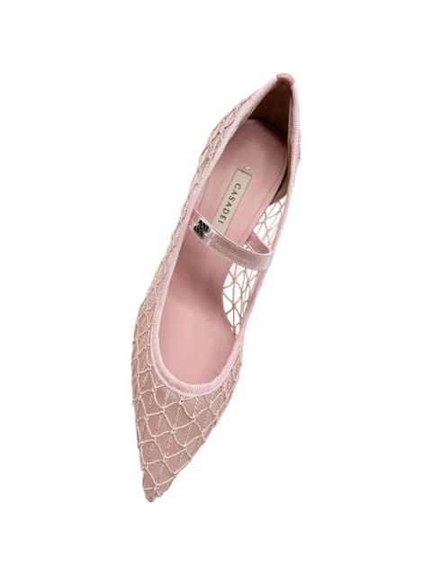 Casadei Julia Avenue logo-detail heeled pumps - Pink