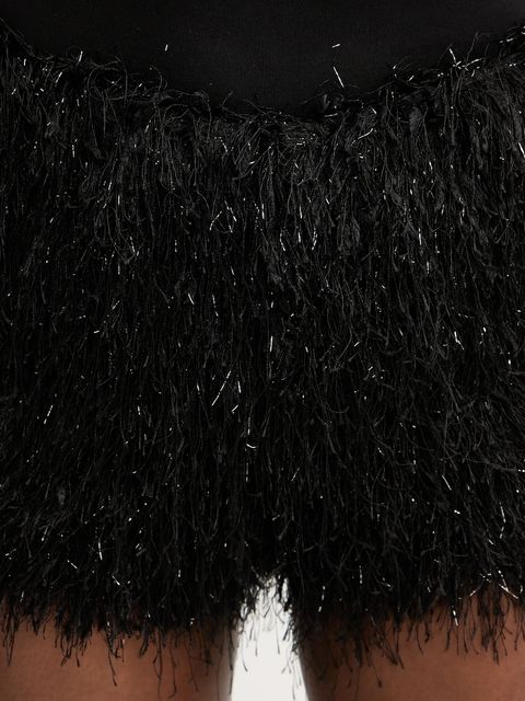 Haveone szorty damskie kolor czarny gładkie medium waist PGE-P255