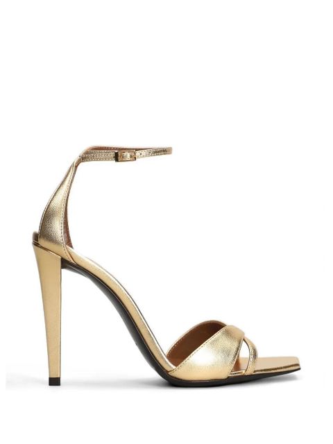 Giuseppe Zanotti Brivido Cruz metallic crossover-strap sandals - Gold - zdjęcie produktu nr 1