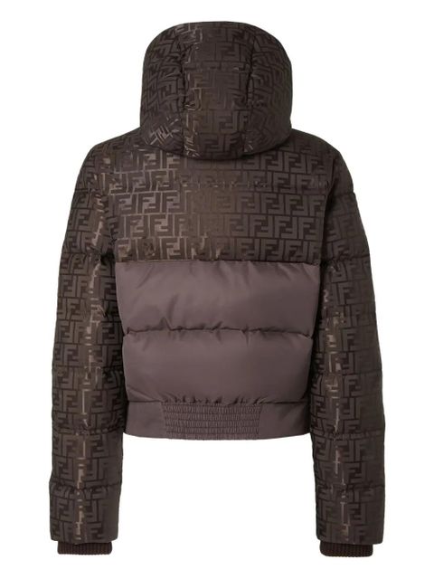 FENDI monogram hooded jacket - Brown