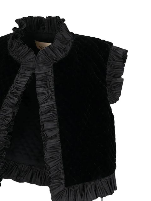 Valentino Garavani ruffled quilted gilet - Black - zdjęcie produktu nr 2