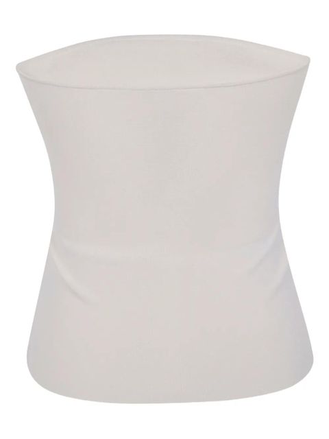 ENTIRE STUDIOS ribbed-knit strapless top - White - zdjęcie produktu nr 2
