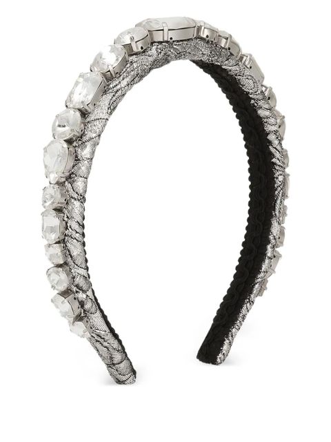 Dolce & Gabbana floral jacquard headband - Silver - zdjęcie produktu nr 1