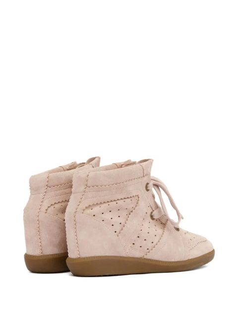 ISABEL MARANT 50mm scalloped perforated bobby sneakers - Pink