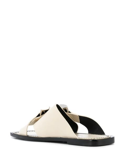Proenza Schouler square-toe slide sandals - White