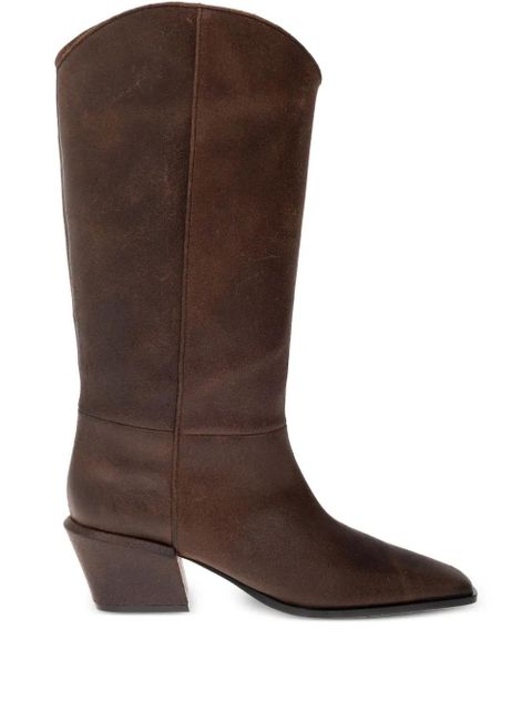 Paris Texas 50mm Bettina leather pointed-toe boots - Brown - zdjęcie produktu nr 1