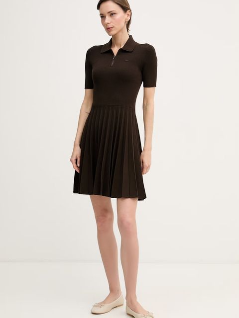 Lacoste sukienka plisowana z wiskozy - zdjęcie produktu nr 1