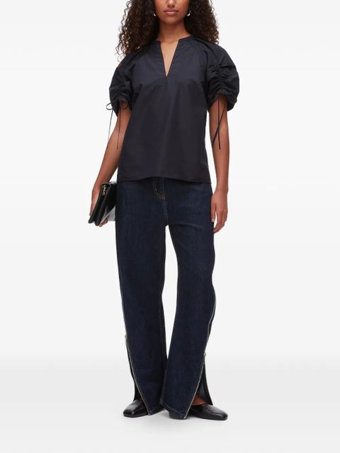 3.1 Phillip Lim V-neck top - Blue - zdjęcie produktu nr 2
