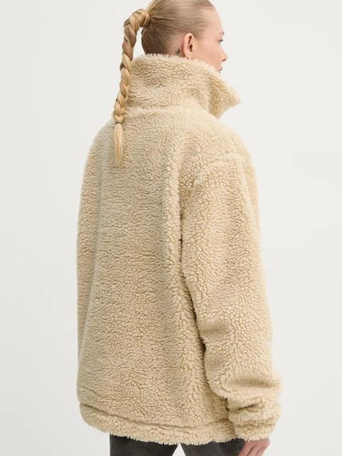 Rains kurtka Kofu Fleece Jacket T2 kolor beżowy przejściowa 19940-24