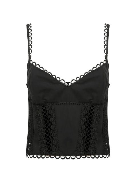 Charo Ruiz Ibiza Poppy lace-trim top - Black - zdjęcie produktu nr 1