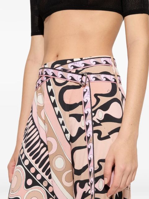 PUCCI flowing pants with printed belt - Pink