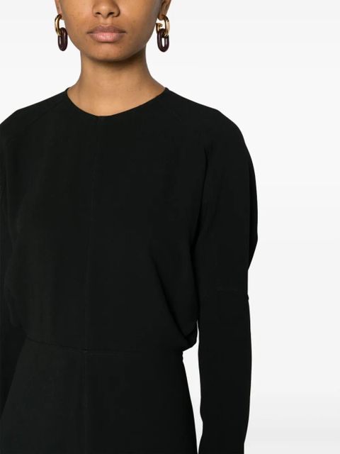 Victoria Beckham draped cady midi dress - Black