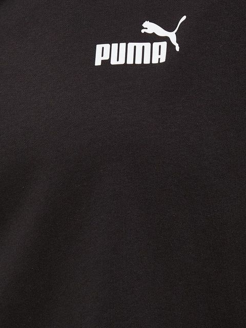 Puma bluza dresowa kolor czarny z kapturem z nadrukiem