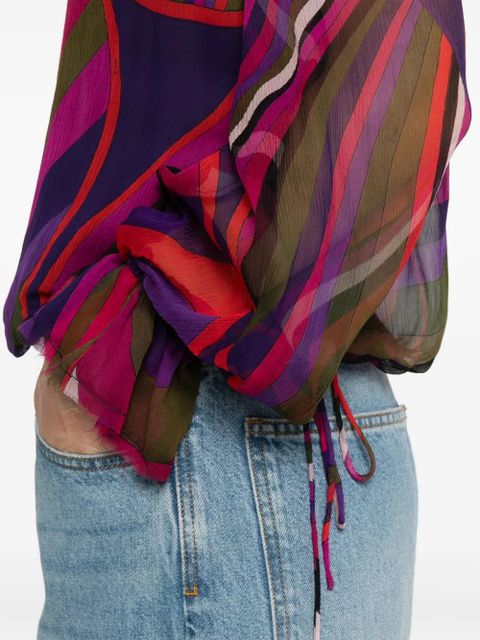 PUCCI abstract-print blouse - Pink