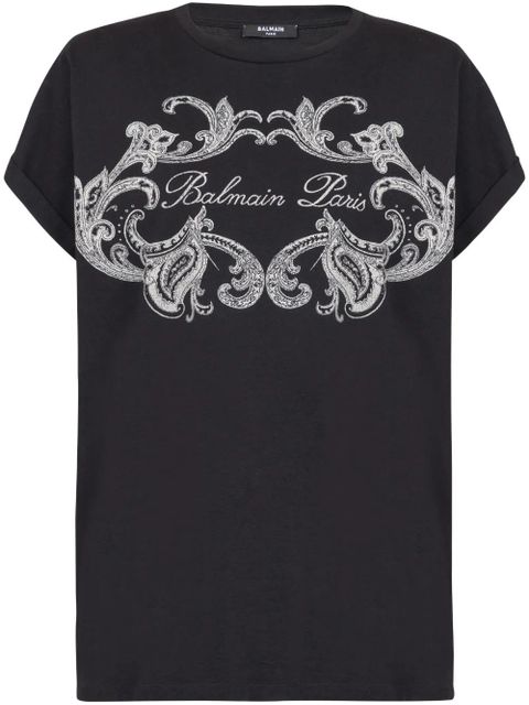 Balmain logo-print cotton T-shirt - Black - zdjęcie produktu nr 1