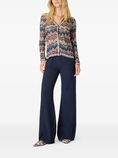 Missoni zigzag pattern flared trousers - Blue