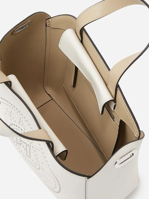 Karl Lagerfeld torebka skórzana K/CIRCLE kolor biały A1W30058