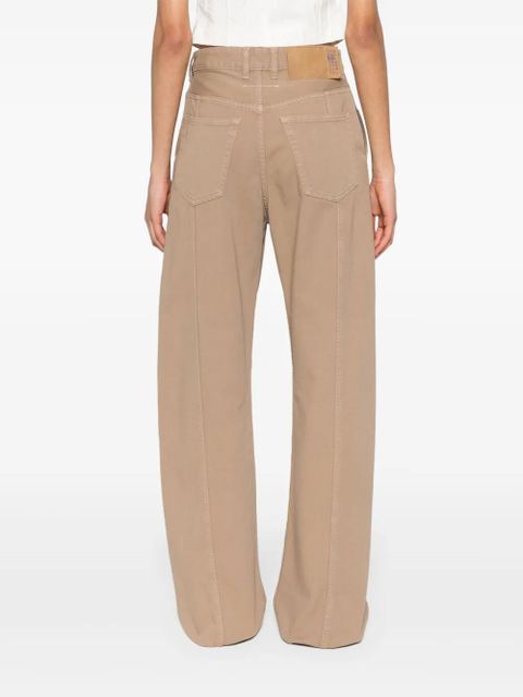 MM6 Maison Margiela high-rise wide-leg jeans - Neutrals
