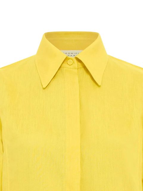 Gabriela Hearst puff-sleeved shirt - Yellow - zdjęcie produktu nr 2